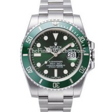 Certified Pre-Owned Rolex Submariner Green Bezel Limited Watch 116610LV