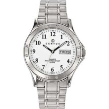 Certus Paris Mens White Day and Date Watch ...
