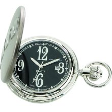 Charles Hubert Brass Black Dial Pocket Watch