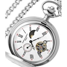 Charles-Hubert Mechanical Pocket Watch with a Sun-Moon Display #3553W