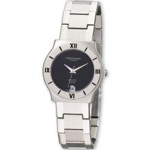 Charles Hubert Mens Stainless Steel Black 32Mm Dial Watch XWA578