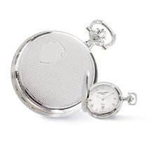 Charles Hubert Sterling Silver w/Shield White Dial Pocket Watch