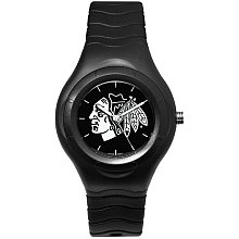 Chicago Blackhawks Shadow Black Sports Watch with White Logo