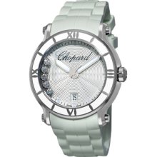 Chopard Watches Women's Happy Sport Round White Guilloche Dial White R