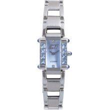 Chronotech Women's Light Blue Dial Stainless Steel Crystal Quartz Watch