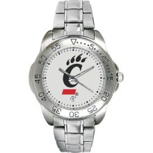 Cincy Bearcats wrist watch : Cincinnati Bearcats Men's Gameday Sport Watch with Stainless Steel Band