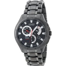 Citizen black BL8097-52E Men's BL8097-52E Eco-Drive Calibre 8700 Black Ion-Plated Stainless Steel Watch
