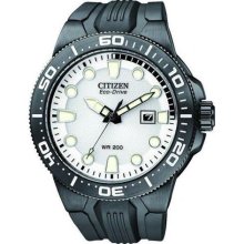 Citizen Eco-Drive Mens Scuba Fin Dive Watch - White Dial and Blac ...