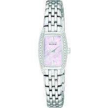 Citizen Eco-drive Pink Mother Of Pearl Dial Silver Tone Women's Watch Eg2740-53y