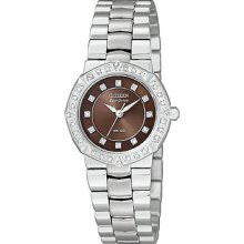 Citizen Eco Drive Serano Ladies' Bracelet Brown Dial EP5830-56X