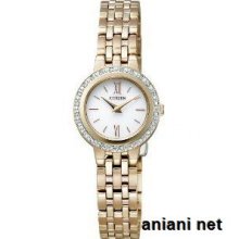 Citizen Lineup Citizen Collection Eco-drive Ladies Ew9572-54a Gold X White Watch