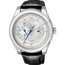 Citizen Luxury Meccanico Mechanical Sapphire Leather Gents Watch Np3010-00a