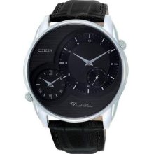 Citizen Quartz Dual Time Mens Dress Watch AO3007-00E AO3001-06E