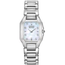 Citizen Watch, Womens Eco-Drive Signature Fiore Diamond Accent Stainle