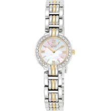 Citizen Womens $250 Eco-drive Two-tone Watch Ew8704-51d, Swarovski Crystals