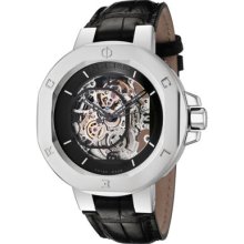 Clerc Watches Men's Icon 8 Automatic See Thru Skeleton/Black Dial Blac