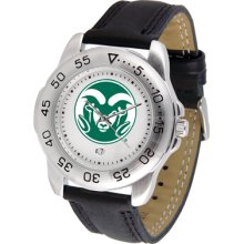Colorado State Rams Logo- Mens Sport Leather Watch