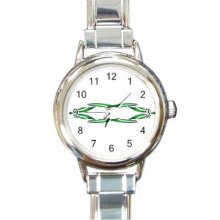 Colored Tattoo Round Italian Charm Watch 12