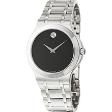 Corporate Stainless Steel Case and Bracelet Black Dial Classic Movado Dot