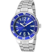 Croton CA301181SSBL Men's Blue Dial Stainless Steel Automatic Wat ...