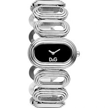 D&G Cortina Ladies Quartz Watch Dw0616 With Black Analogue Dial, Stainless Steel Case And Bracelet