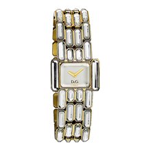 D&G Ladies Aristocratic Quartz Watch Dw0473 With Silver Rectangular Analogue Dial And Bracelet