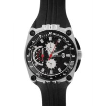 Danish Design Mens Sportive Stainless Watch - Black Rubber Strap - Black Dial - DDSIQ13Q739