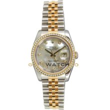 Datejust 116233 Steel Gold Jubilee Band MOP Diamond Dial & Bezel