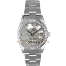 Datejust 16200 Oyster Band Smooth Bezel MOP Diamond Dial