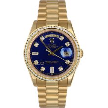 Day Date 118238 President Model Blue Diamond Dial & Bezel