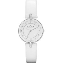 Designer White Leather Women's Watch