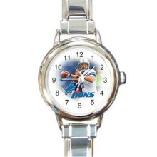 Detroit Lions 16 Starter Italian Charm Links Round Watch 10