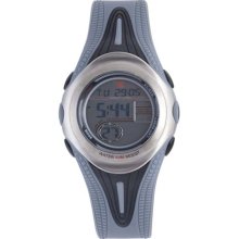 Diadora Men's Grey Dial Dual Time Rubber Digital Watch