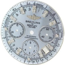 Dial - Breitling For Bentley Motors Custom Grey Pearl Mop Double Diamond