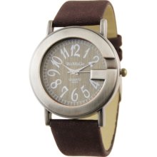 Dial Design Quartz Analog Watch for Women (Brown) - Brown - Metal