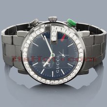 Diamond Gucci Watches 3.5ct Mens Chrono