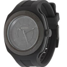 Diesel Black Silicone Gent's Stainless Steel Case Black Plastic Watch Dz1444