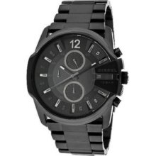 Diesel Chronograph Black Ion Plated Stainless Steel Black Out Mens Watch DZ4180