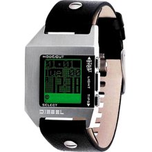 Diesel DZ7006 Series IV Digital Dial Black Leather Strap Men's Watch