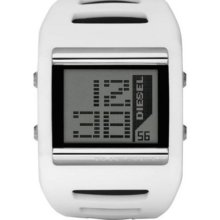 Diesel DZ7224 Digital Dial White Silicone Strap Men's Watch