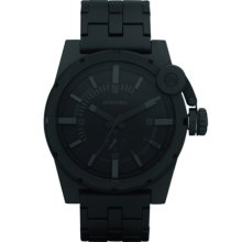 Diesel Mens Analog Plastic Watch - Black Bracelet - Black Dial - DZ4235