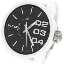 DIESEL WHITE PLASTIC BRACELET 50M MENS WATCH