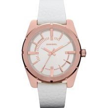 Diesel Women's DZ5342 White Leather Analog Quartz Watch with White Dial