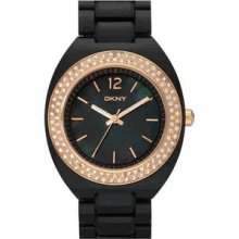 DKNY Black Plastic Glitz Women's Watch NY8094