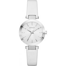 DKNY DKNY Silver Tone White Leather watch