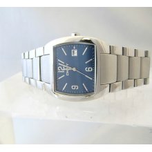Dkny Donna Karan Men Watch Ny-1109 Blue Dial With Date Stainless Steel Bracelet