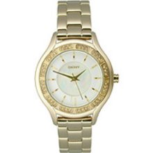 Dkny Gold Tone Mop Dial Womens Watch Ny8135