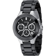 DKNY NY4914 Black Dial Black Ceramic Chronograph Women's Watch