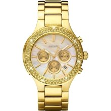 DKNY NY8178 Gold-Plated Stainless Steel Chronograph Ladies Watch