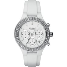 DKNY NY8185 White Dial Chronograph Glitz Women's Watch